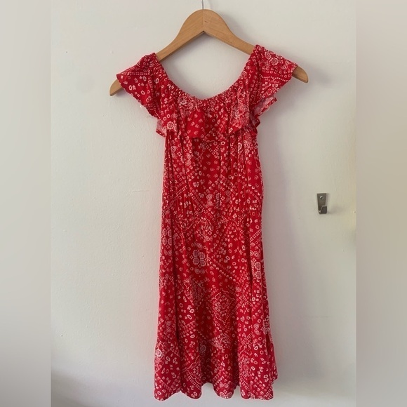 NWT Juniors’ XS Red Bandanna Print Dress from BeBop with free matching headband - Picture 6 of 6